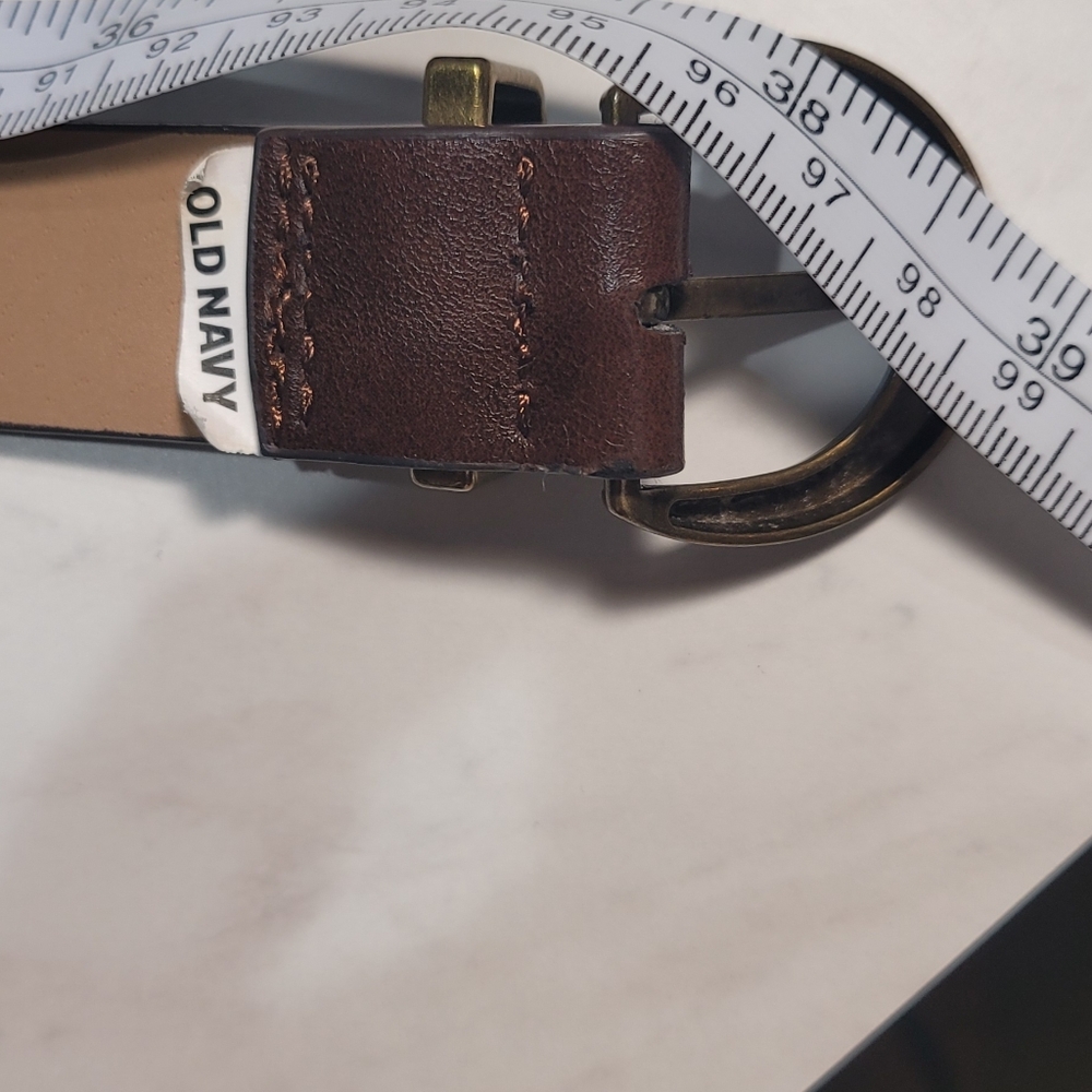 Old Navy Dark Brown Belt with Brass Buckle - Picture 5 of 5